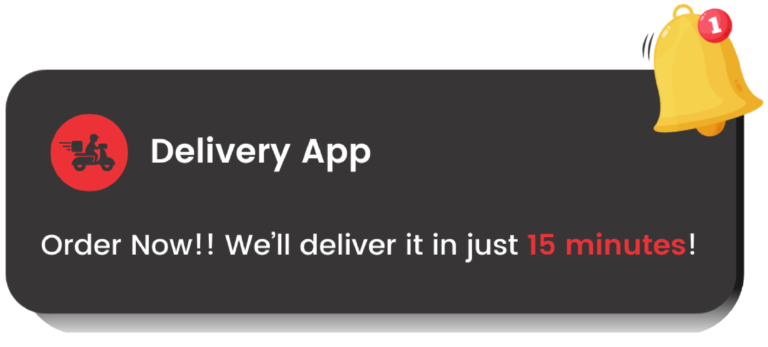 Image of a delivery sms notification